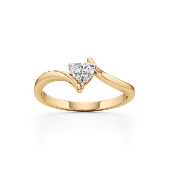 Sweetheart Twist Gold Ring