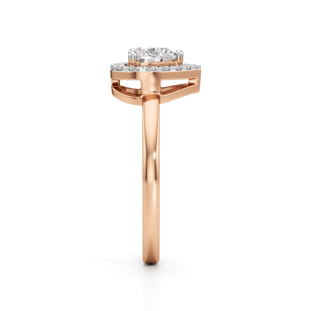 Radiant Heart Halo Ring