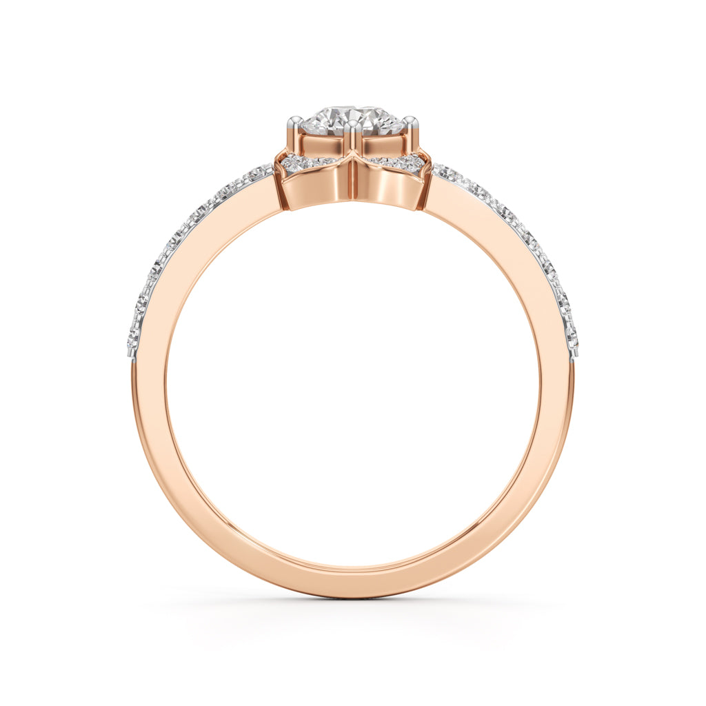 Golden Blossom Diamond Ring