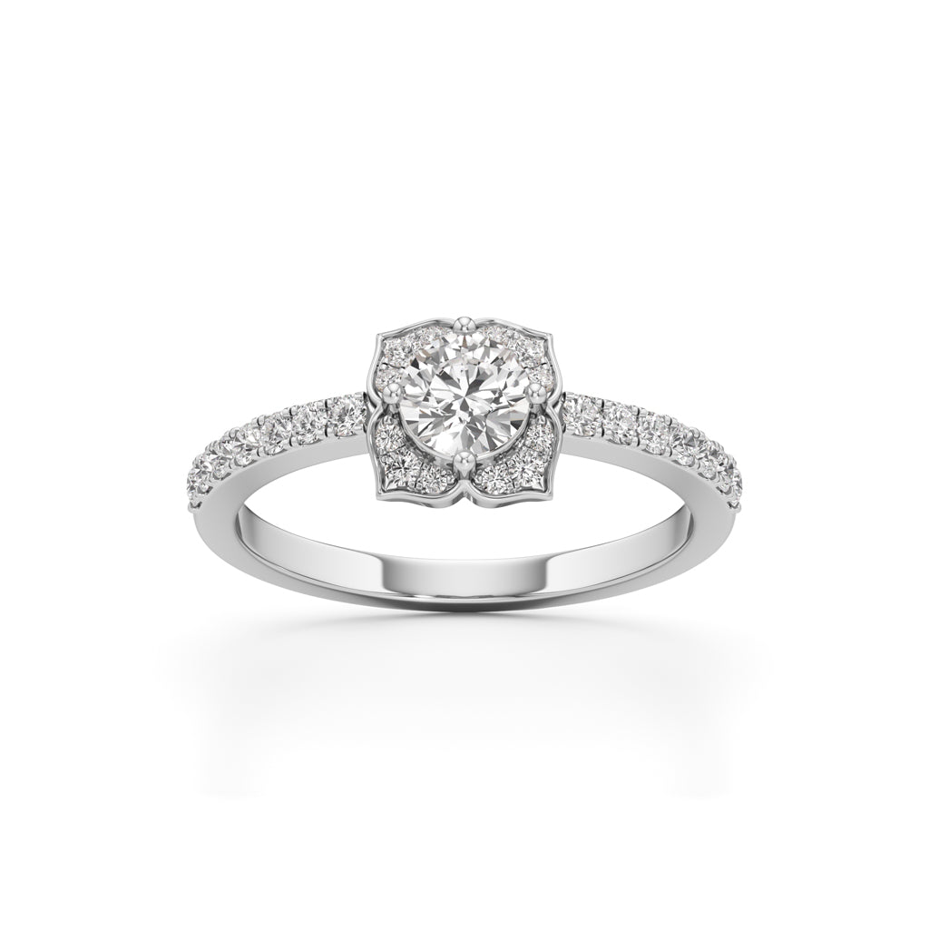 Golden Blossom Diamond Ring