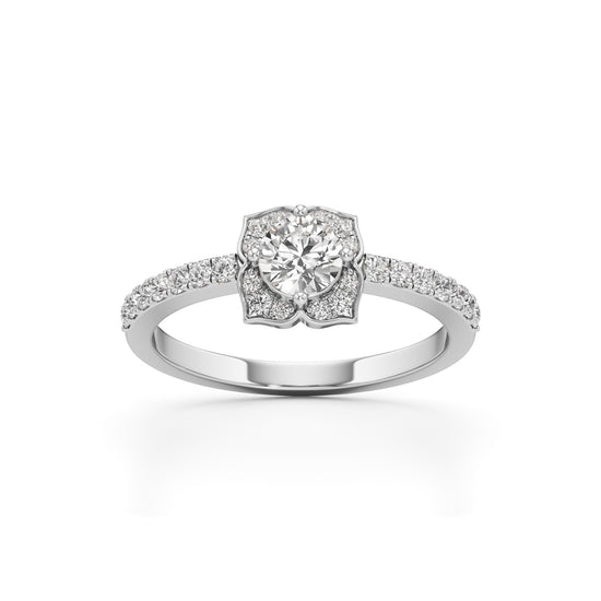Golden Blossom Diamond Ring
