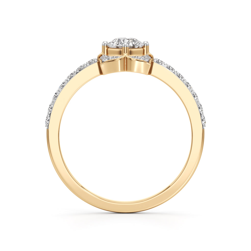 Golden Blossom Diamond Ring