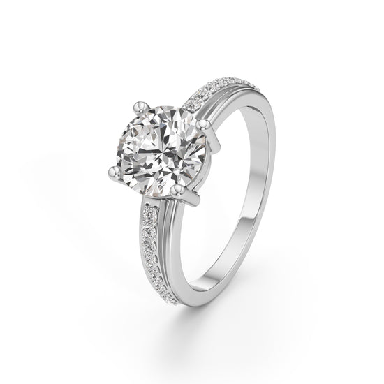 Echelon Solitaire Diamond Ring