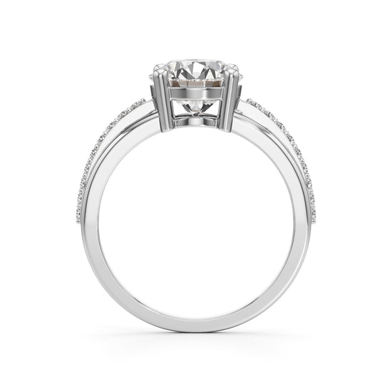 Echelon Solitaire Diamond Ring