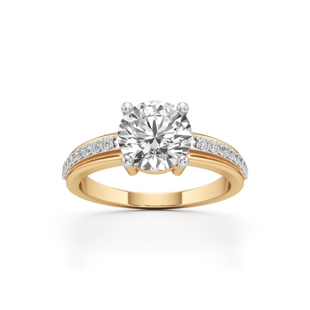 Echelon Solitaire Diamond Ring
