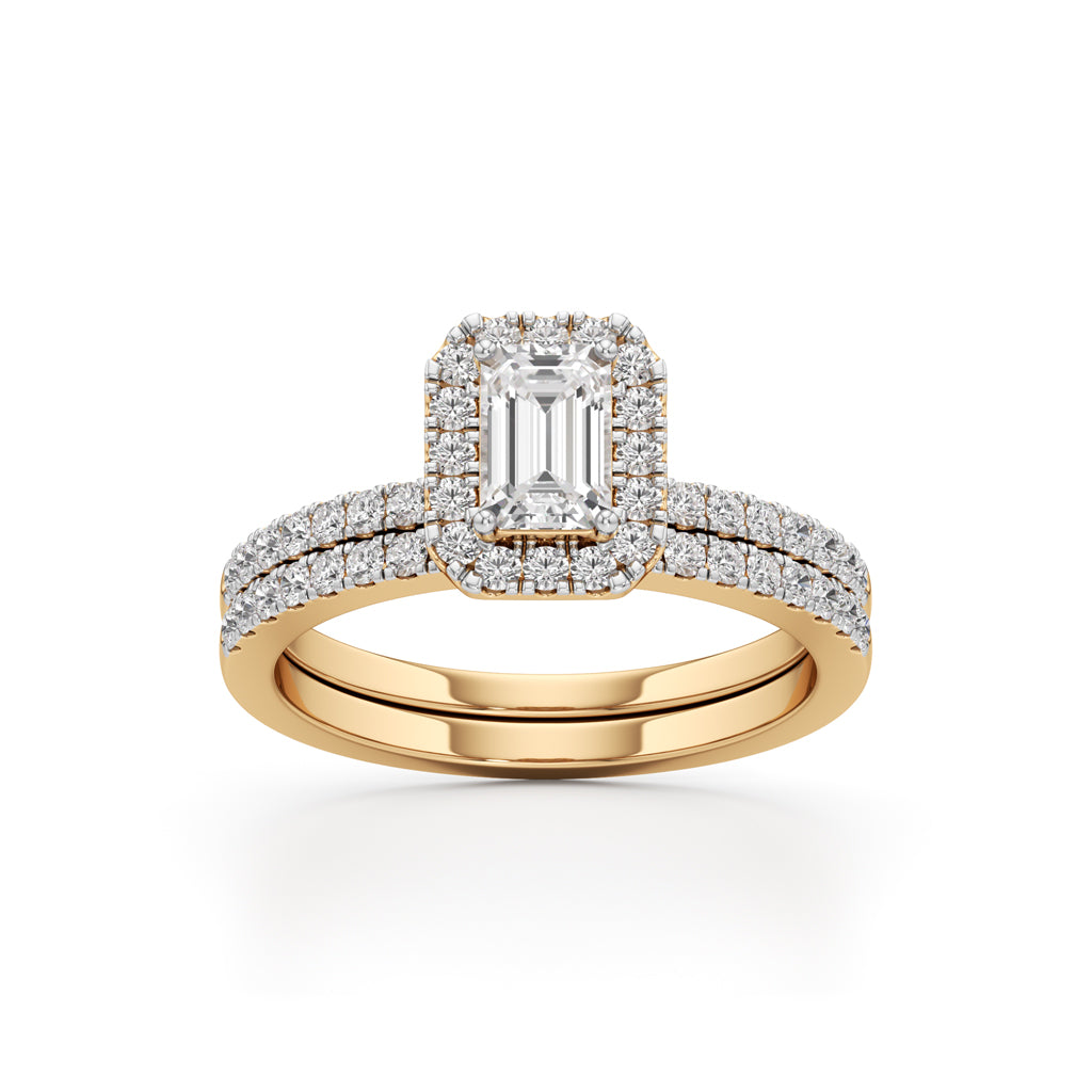Elowen Emerald Trio Ring