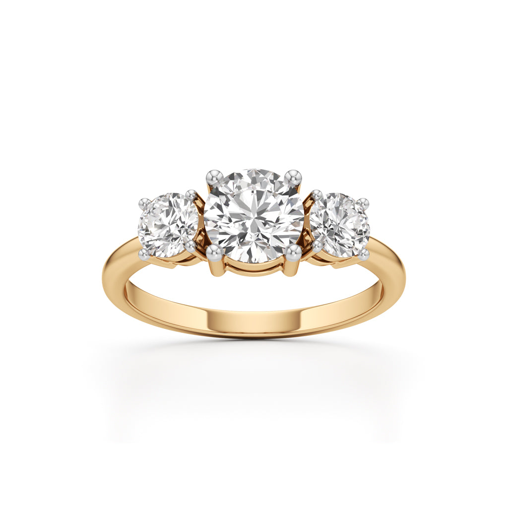 Aura Three-Stone Radiance Ring