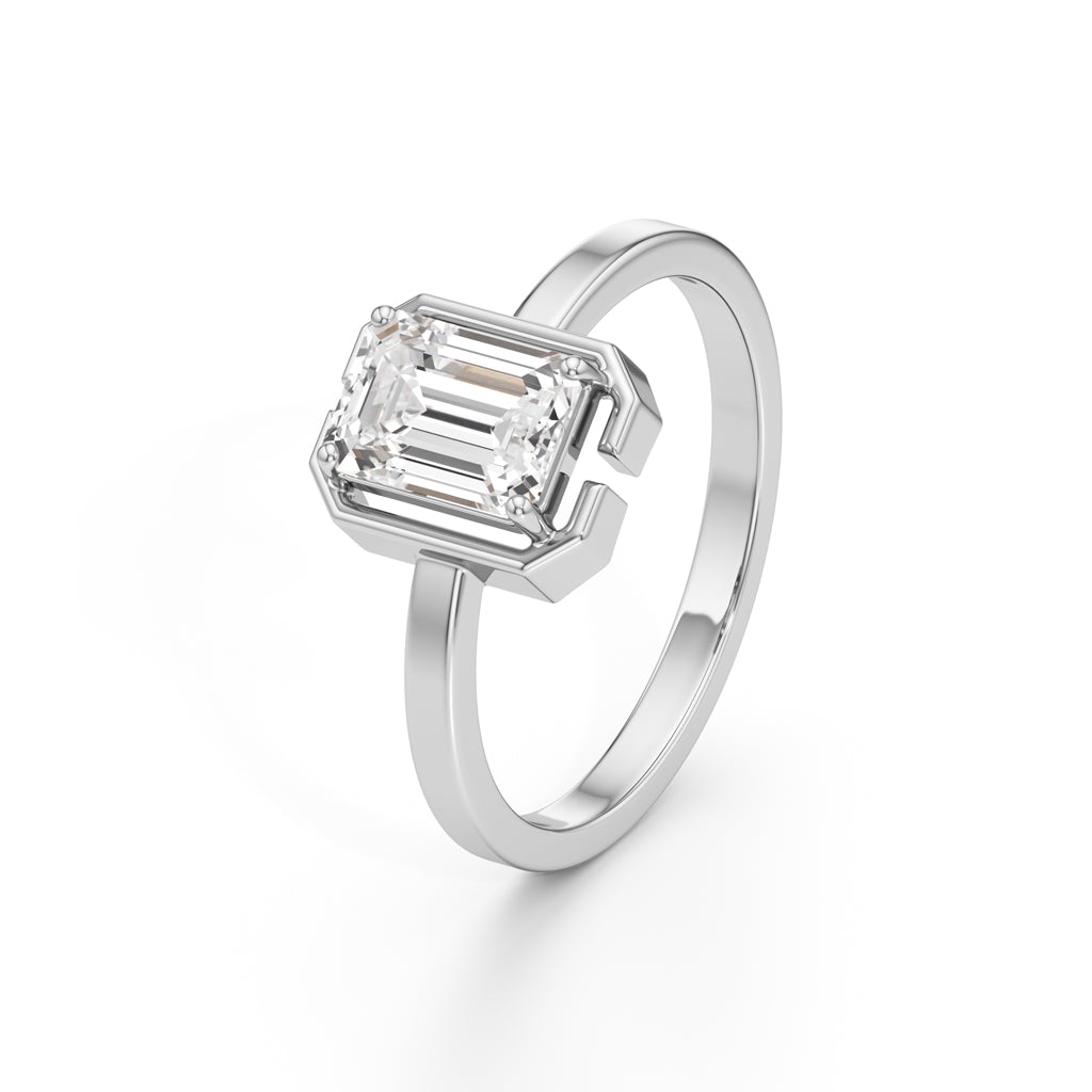 Clarisse Emerald Solitaire