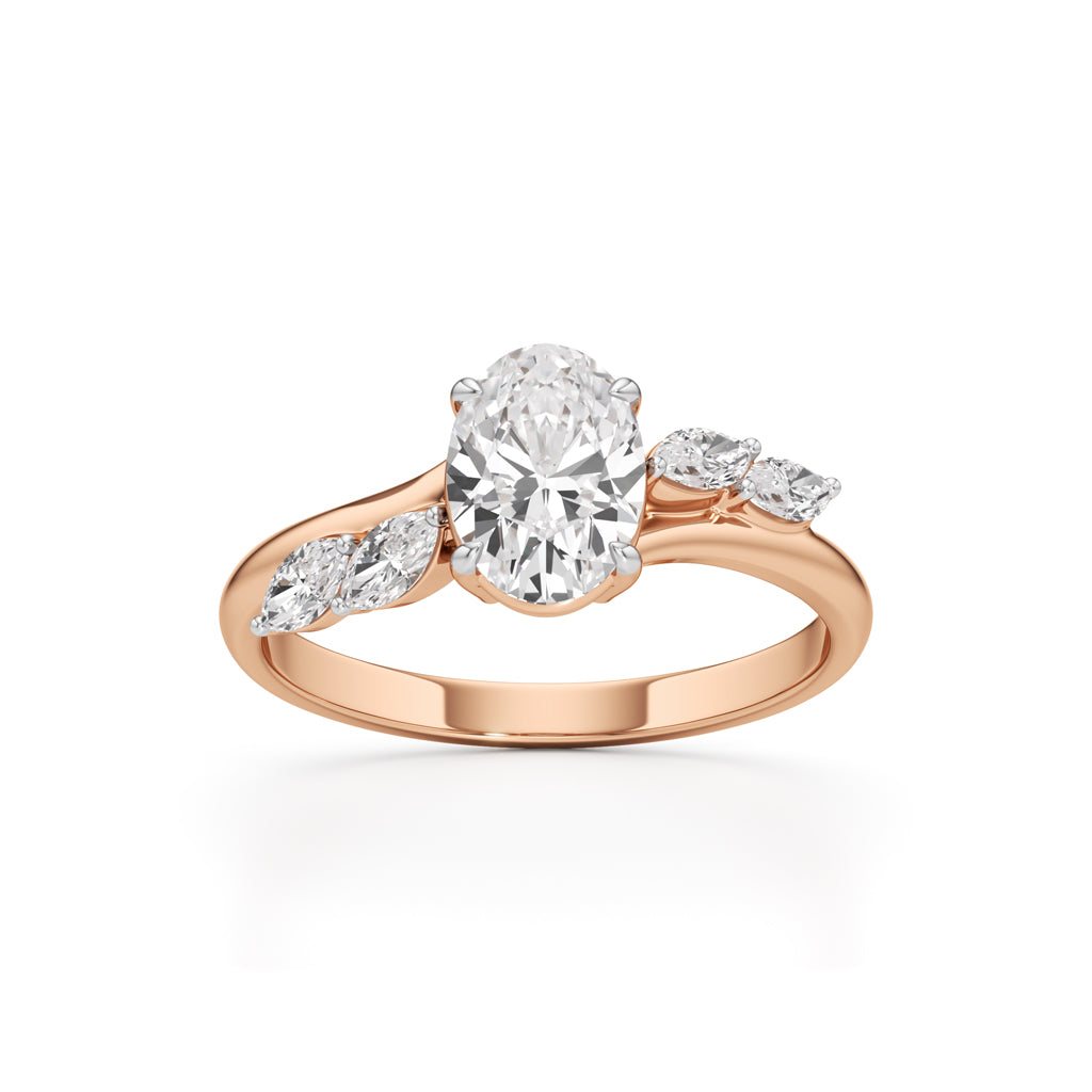 Elanora Oval Marquise Ring