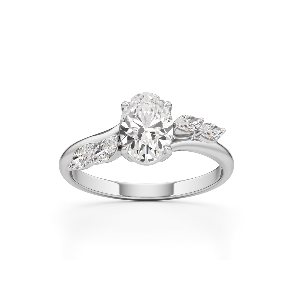 Elanora Oval Marquise Ring