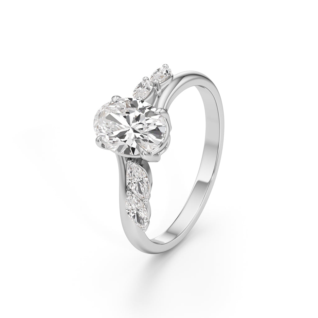 Elanora Oval Marquise Ring
