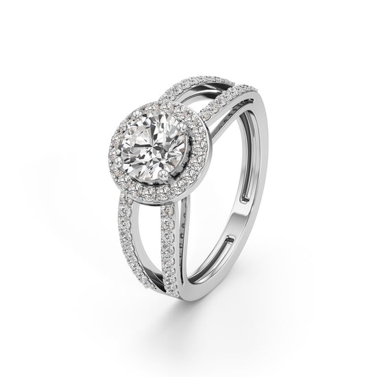 Solenne Round Diamond Ring