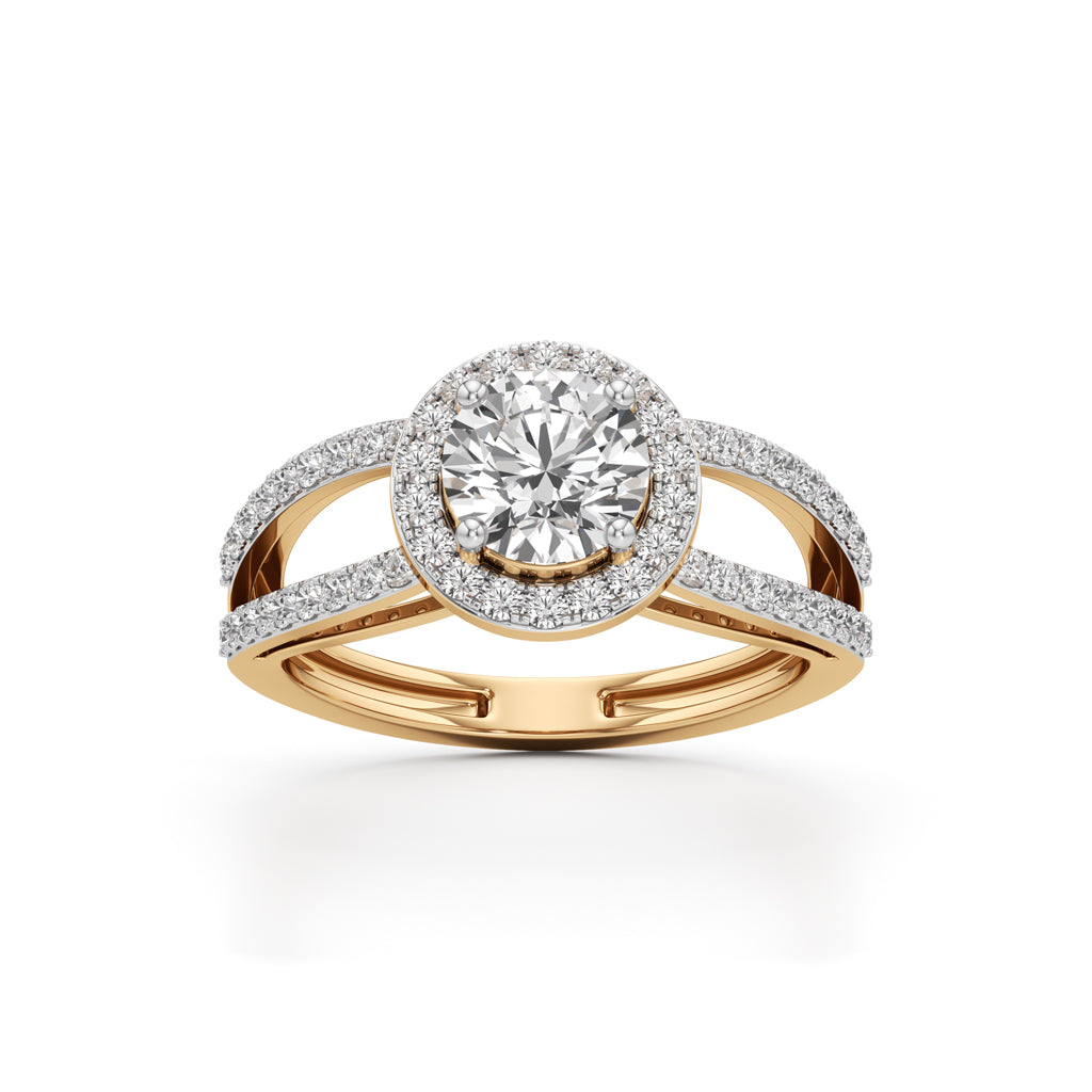 Solenne Round Diamond Ring