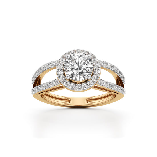 Solenne Round Diamond Ring
