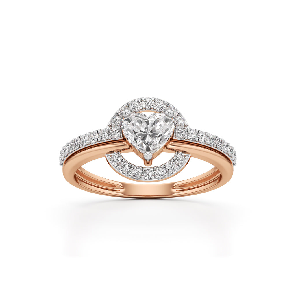 Aurelia Heart Halo Ring