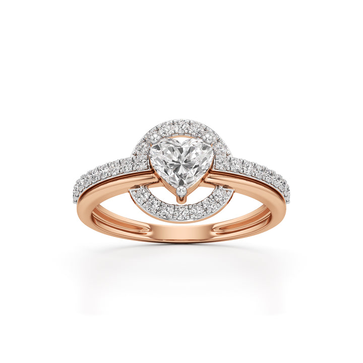 Aurelia Heart Halo Ring