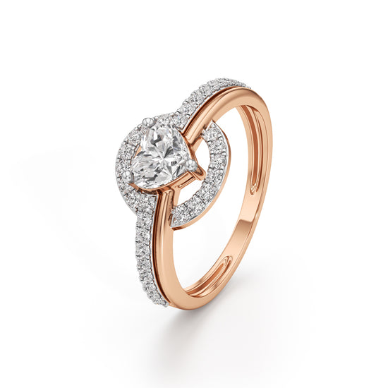 Aurelia Heart Halo Ring