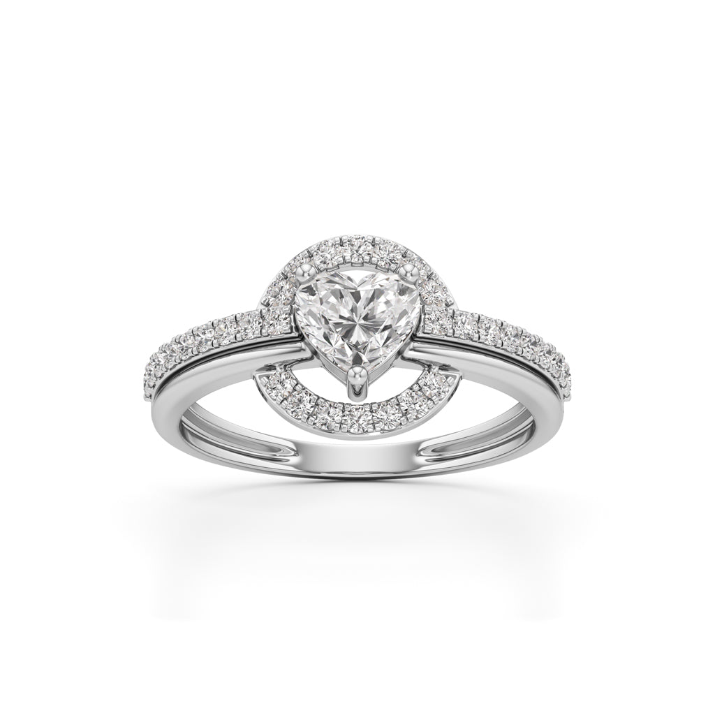 Aurelia Heart Halo Ring