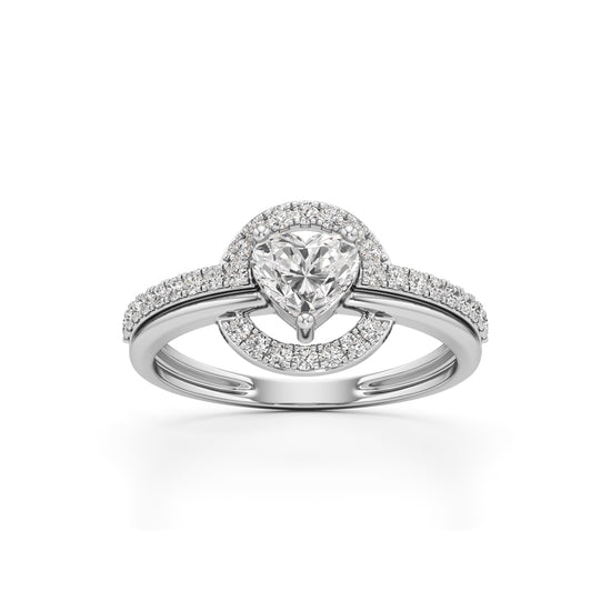 Aurelia Heart Halo Ring