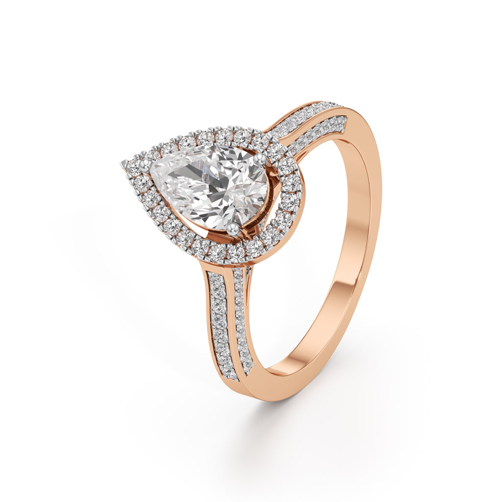 Serena Teardrop Glow Ring