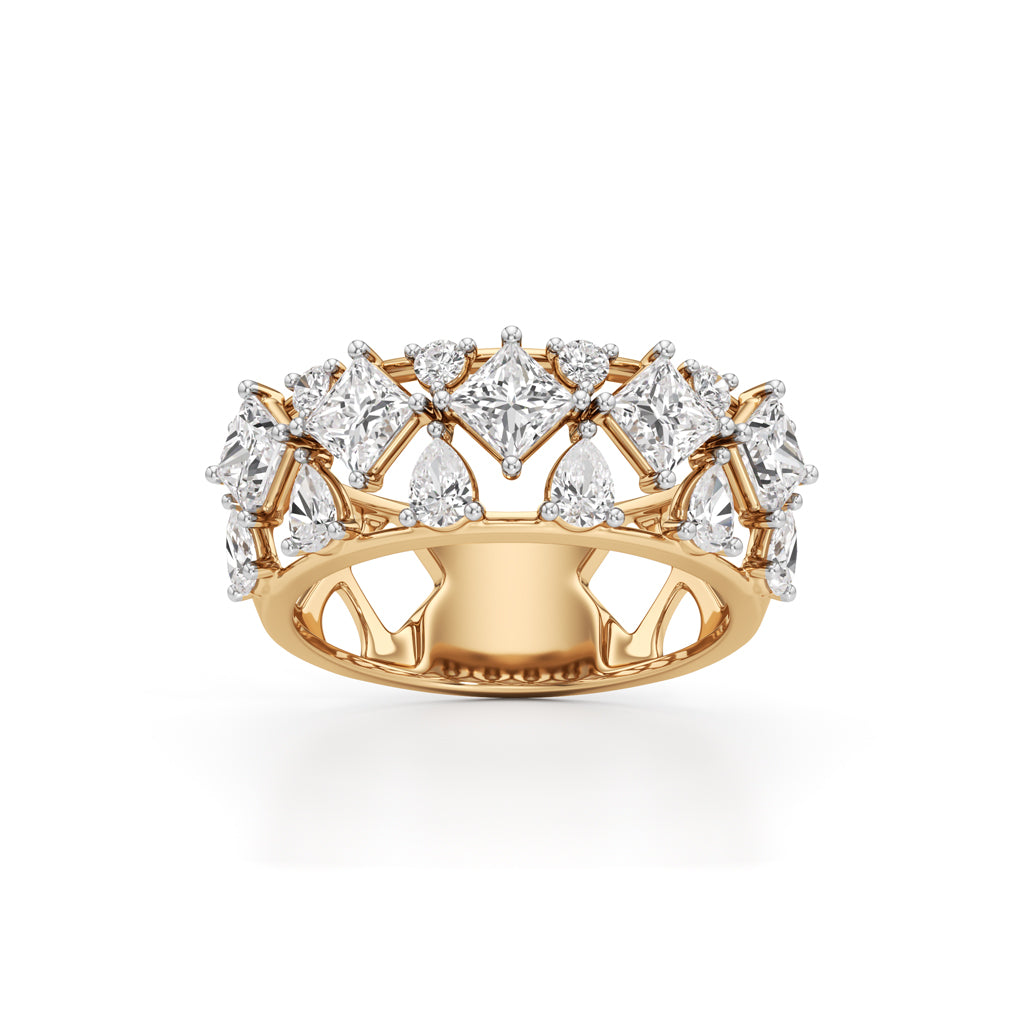 Celestia Regal Diamond Cluster Ring