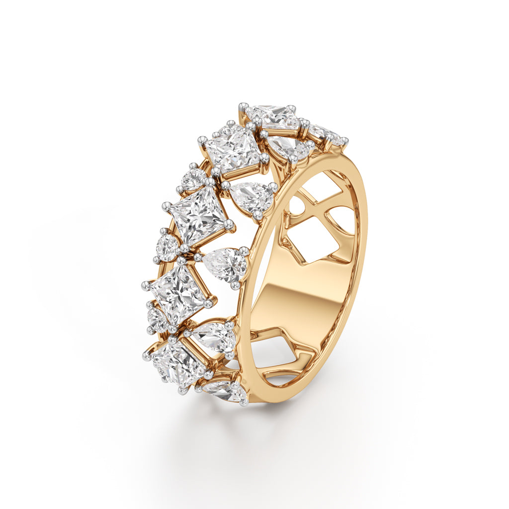 Celestia Regal Diamond Cluster Ring