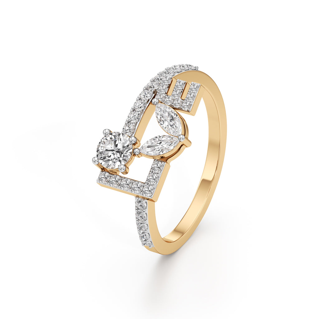 Amora LOVE Motif Diamond Ring