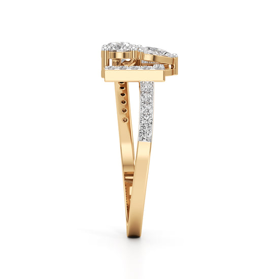 Amora LOVE Motif Diamond Ring