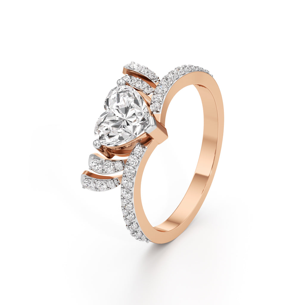 Amoura Heart-Cut Diamond Halo Ring