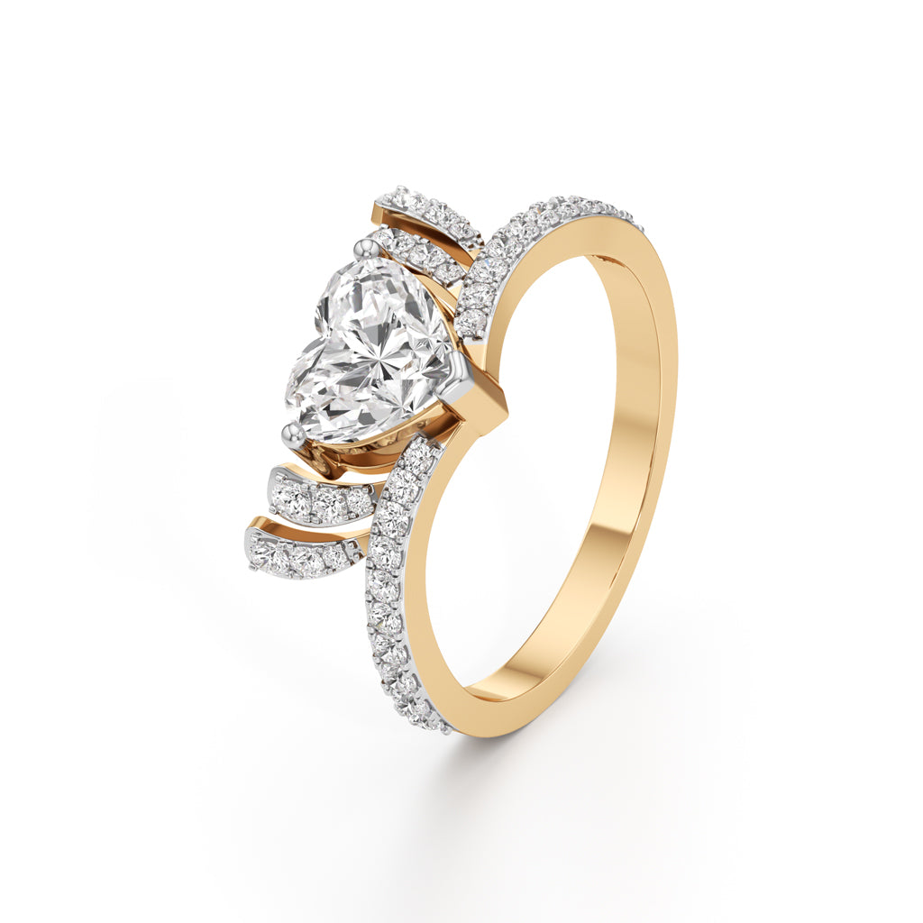 Amoura Heart-Cut Diamond Halo Ring