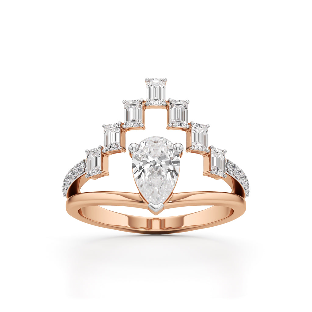 Celestia Radiant Crown Diamond Ring