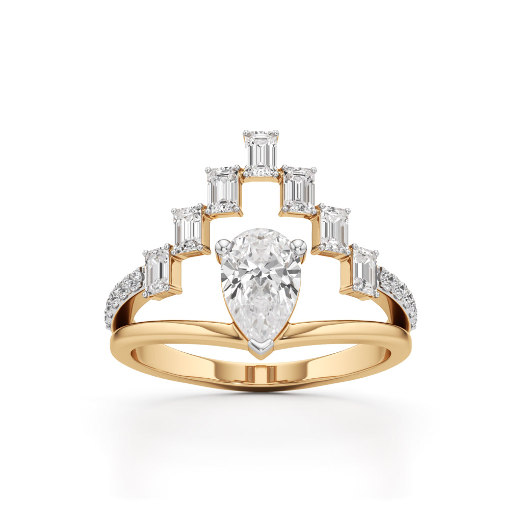 Celestia Radiant Crown Diamond Ring