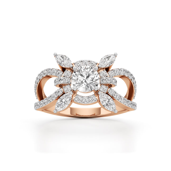 Majestic Petal Cluster Ring