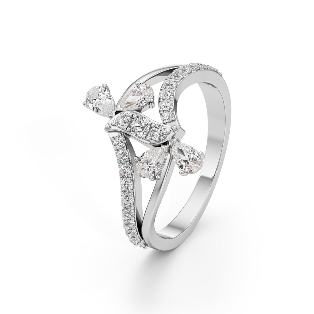 Serenity Flow Diamond Ring
