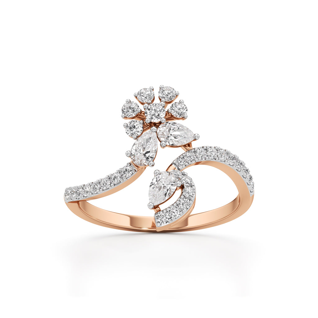 Celestia Bloom Diamond Statement Ring