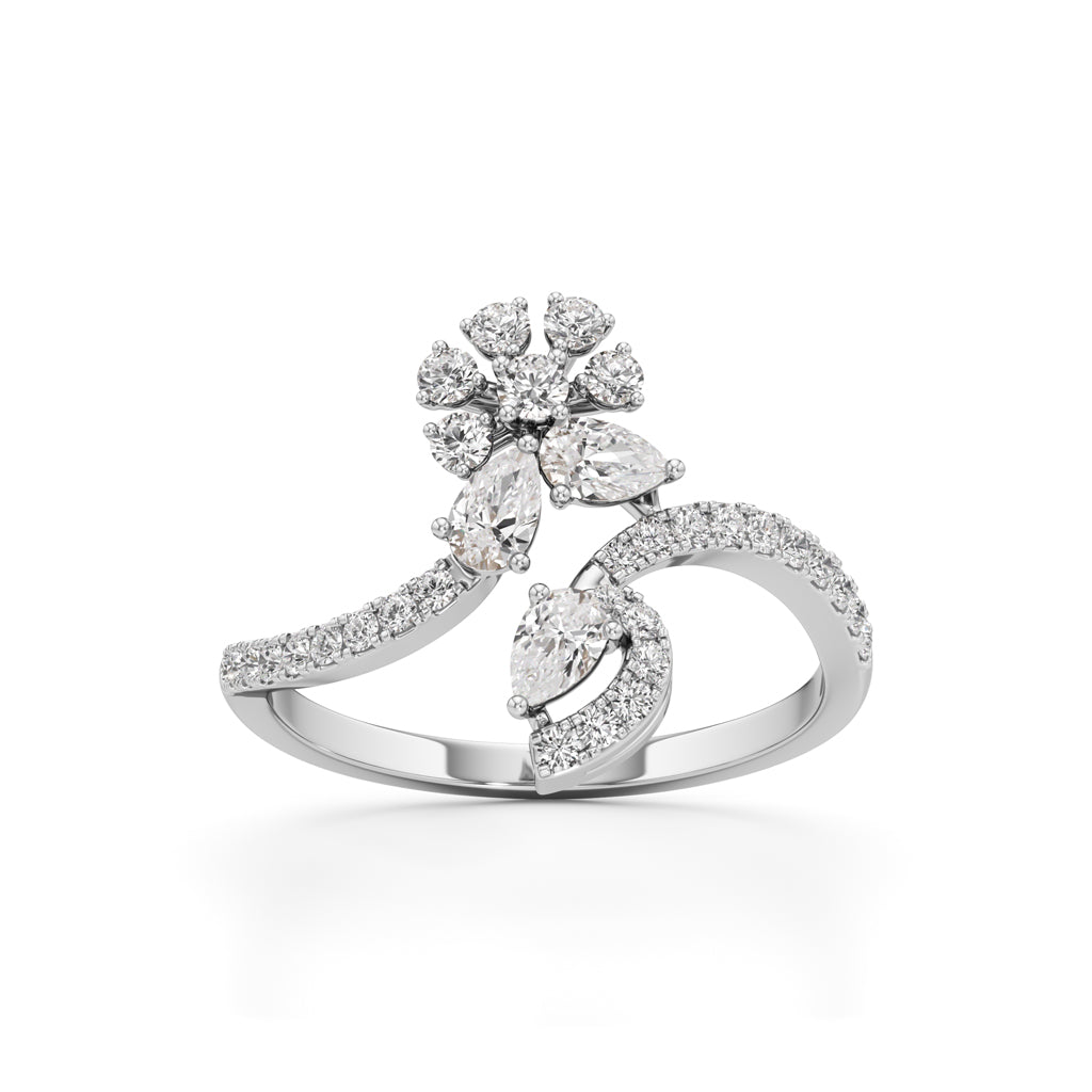 Celestia Bloom Diamond Statement Ring