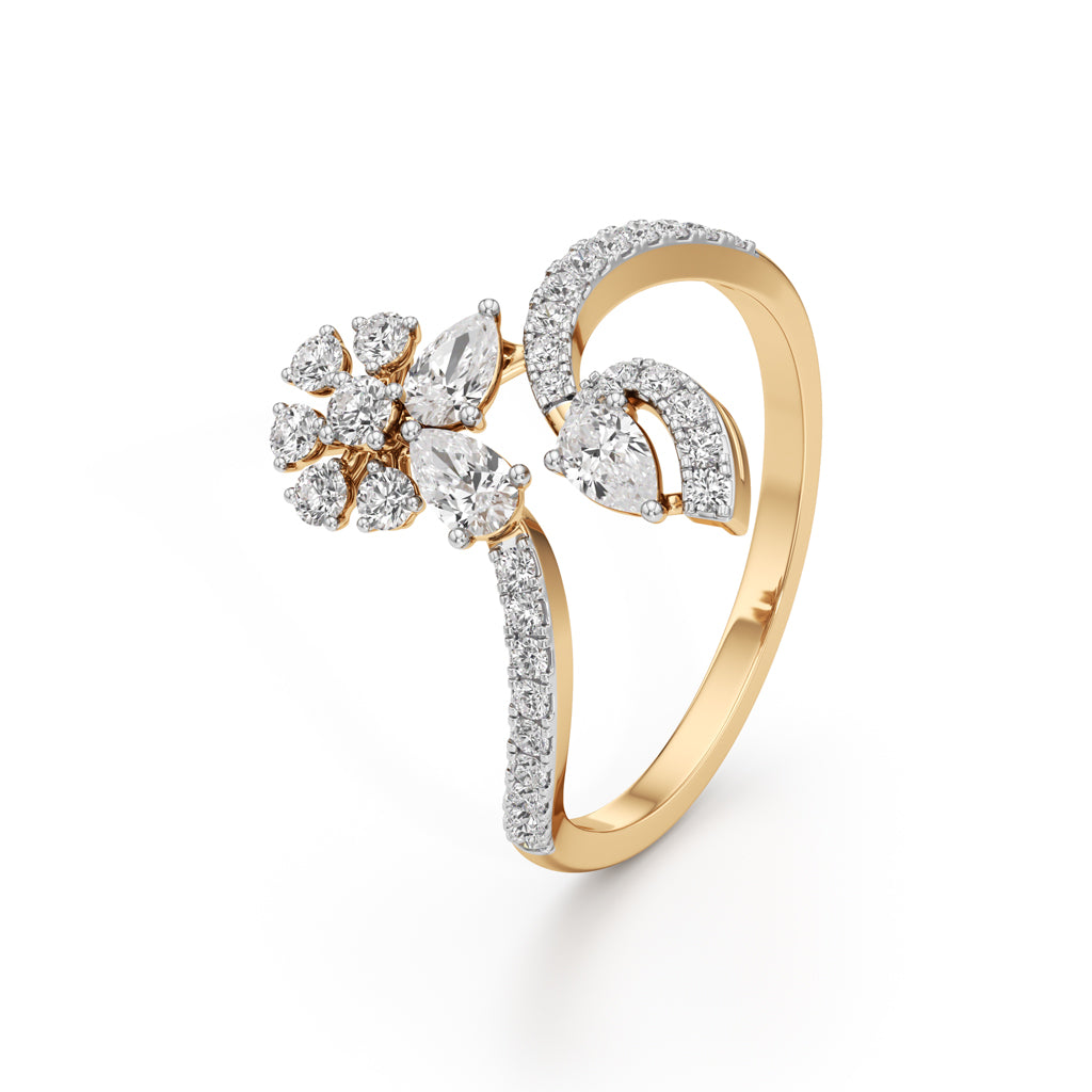 Celestia Bloom Diamond Statement Ring
