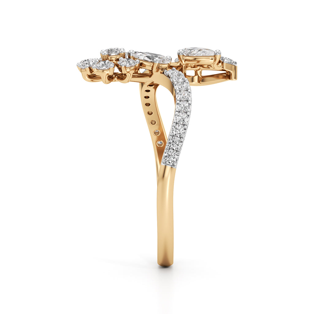 Celestia Bloom Diamond Statement Ring