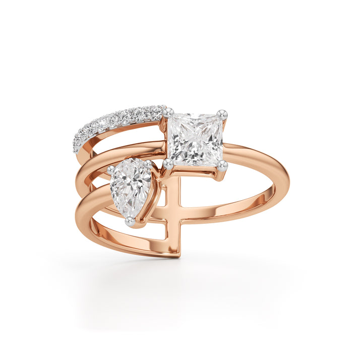 Aurora Dual-Stone Designer Ring