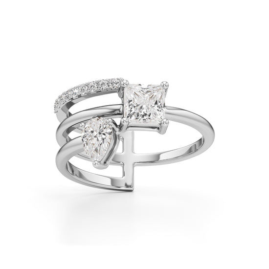 Aurora Dual-Stone Designer Ring