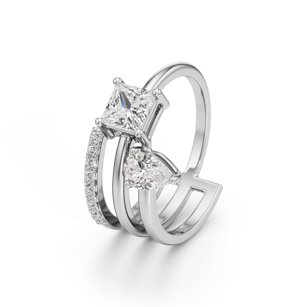 Aurora Dual-Stone Designer Ring