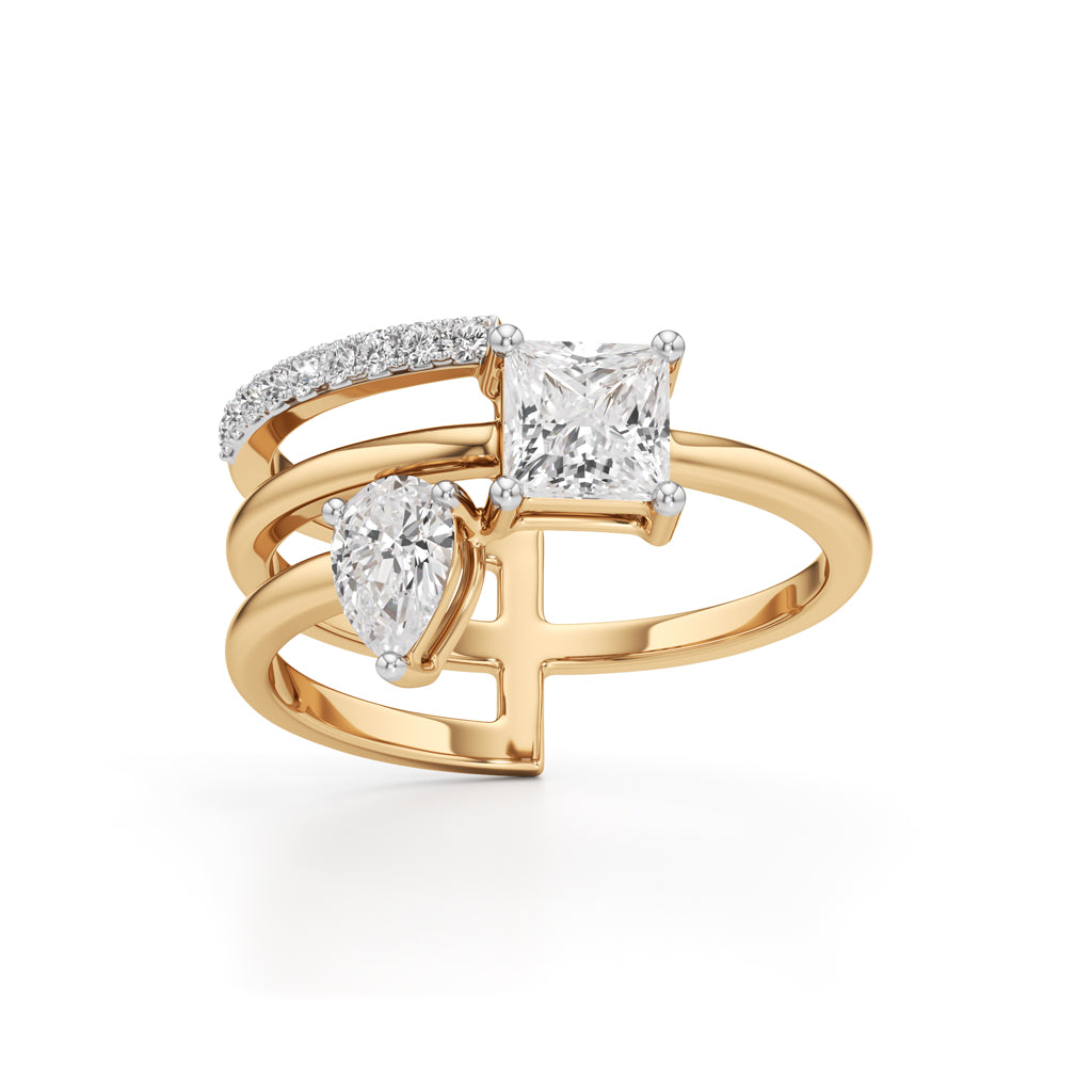Aurora Dual-Stone Designer Ring