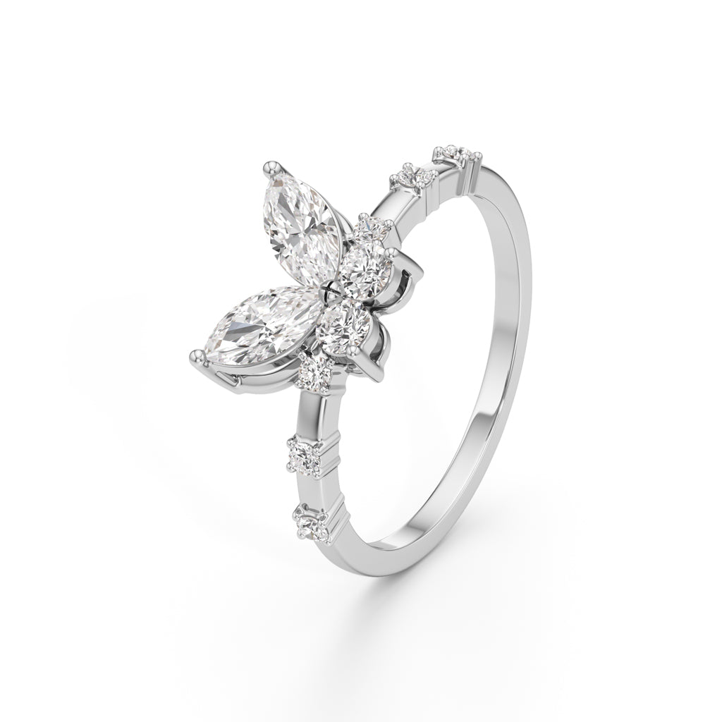 Papillon Sparkle Diamond Butterfly Ring