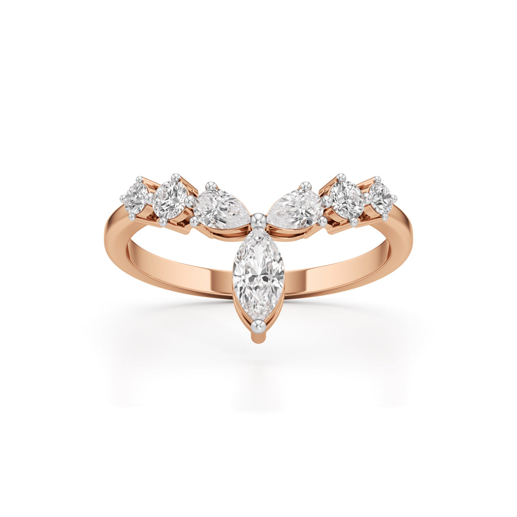 Aurora Marquise Accent Diamond Ring