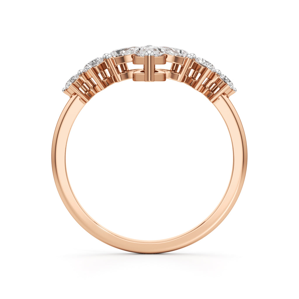 Aurora Marquise Accent Diamond Ring