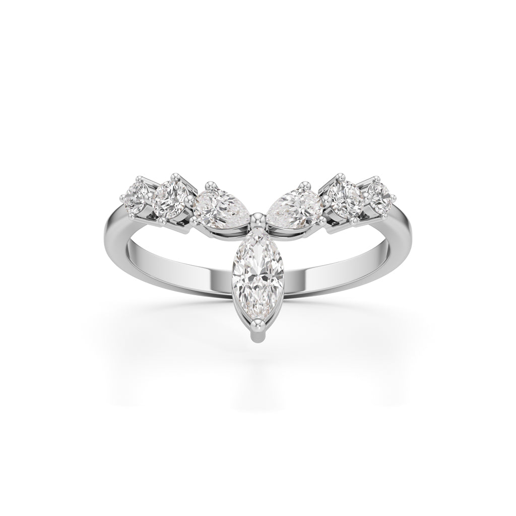 Aurora Marquise Accent Diamond Ring