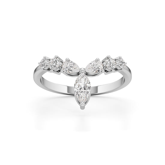 Aurora Marquise Accent Diamond Ring