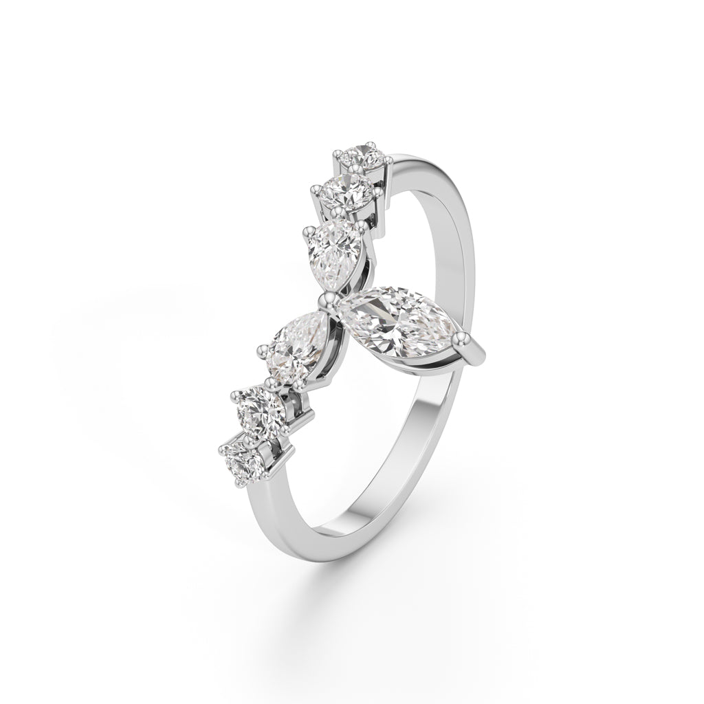Aurora Marquise Accent Diamond Ring