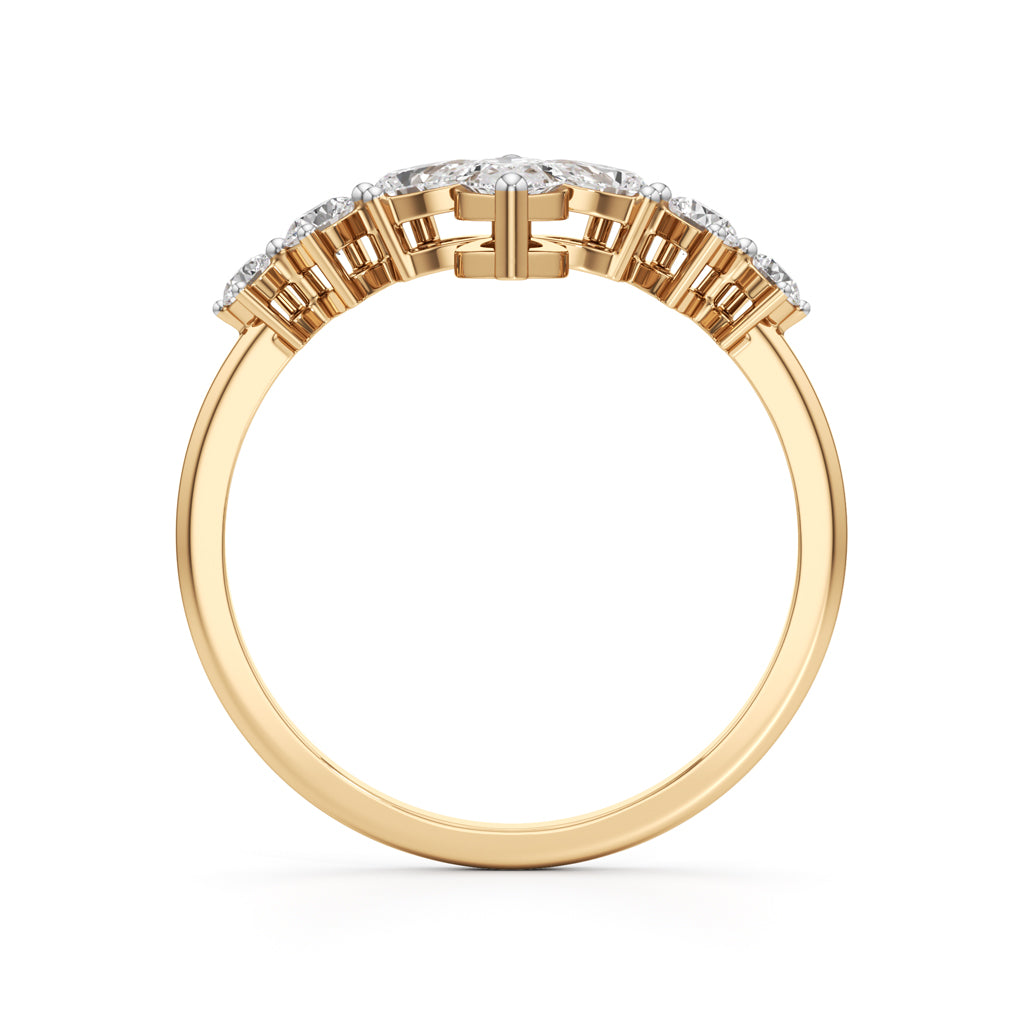 Aurora Marquise Accent Diamond Ring