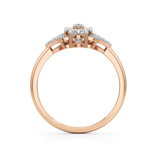 Celestia Geometric Princess-Cut Diamond Ring